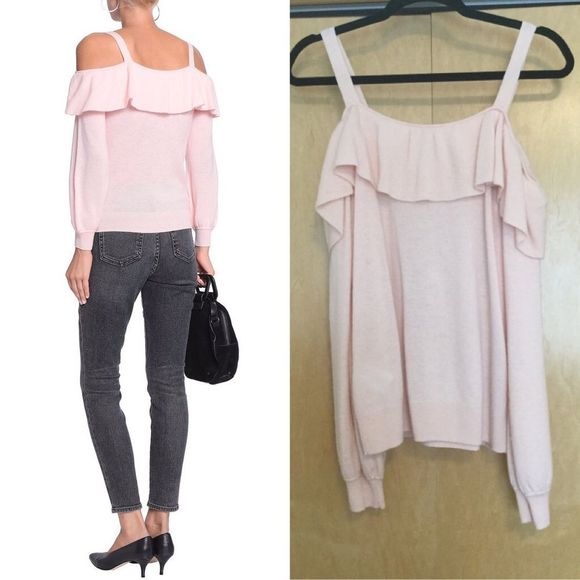 JOIE Delbin cold-shoulder ruffled cashmere sweater - Picture 6 of 10